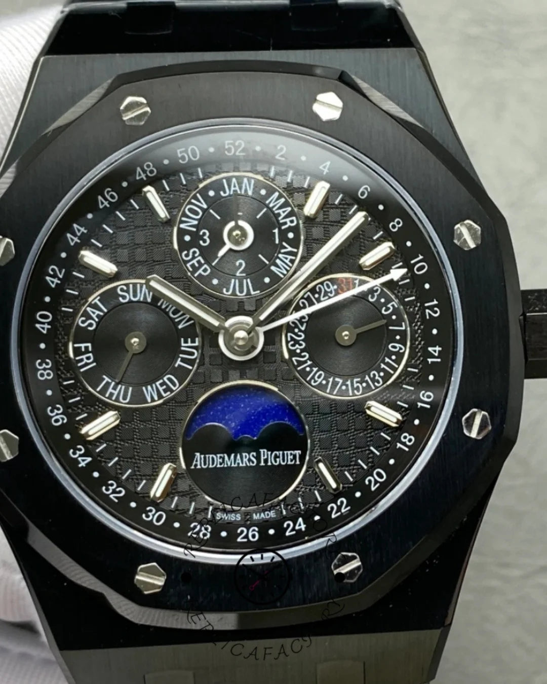 Audemars Piguet Royal Oak Perpetual Calendar 26579ce.oo.1225ce.01 Black Ceramic Watch - Wristwatch