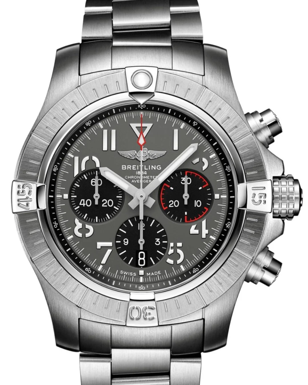Breitling Avenger Chronograph Ab01821a1b1a1 Grey Watch - Wristwatch