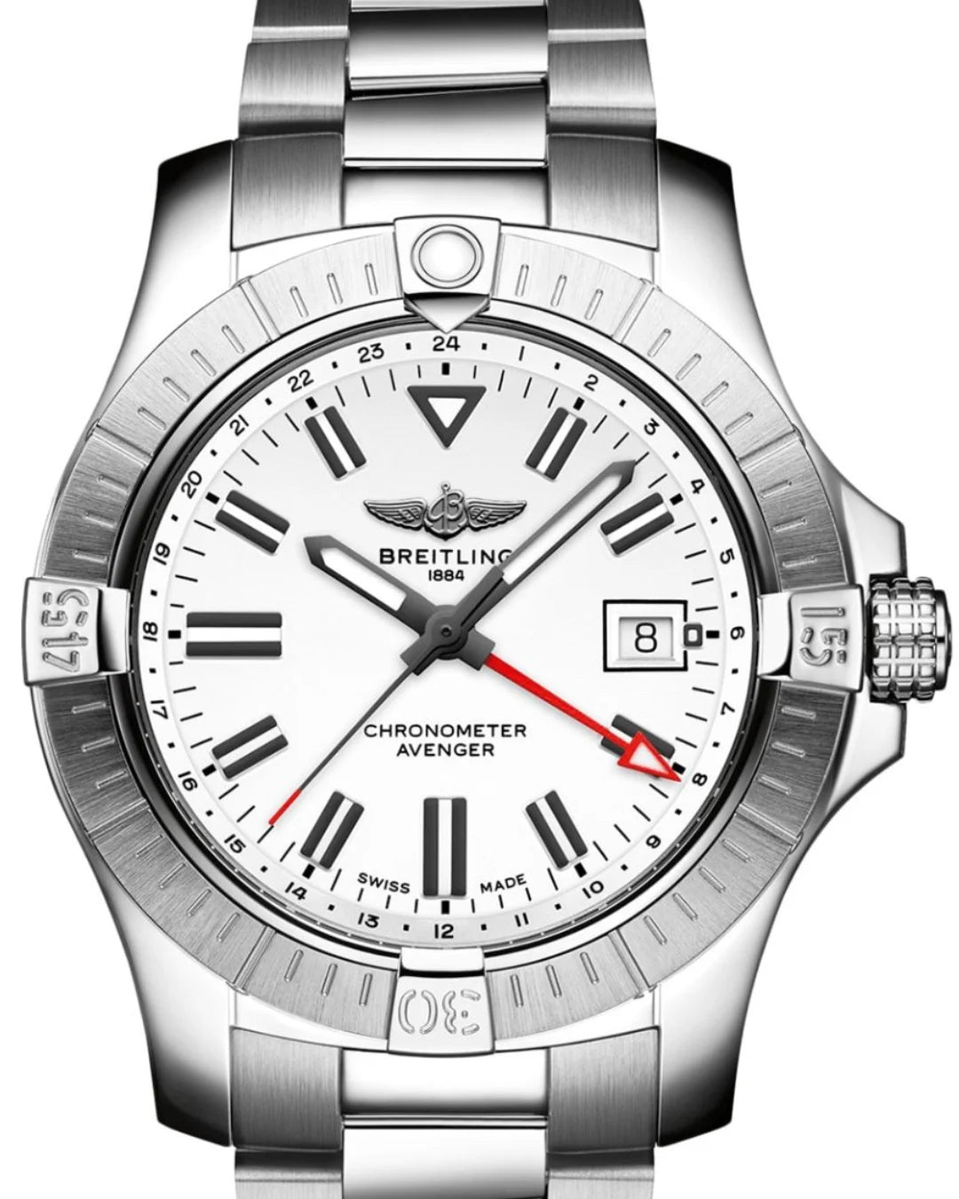 Breitling Avenger Gmt A32397101a1a1 White Watch - Wristwatch
