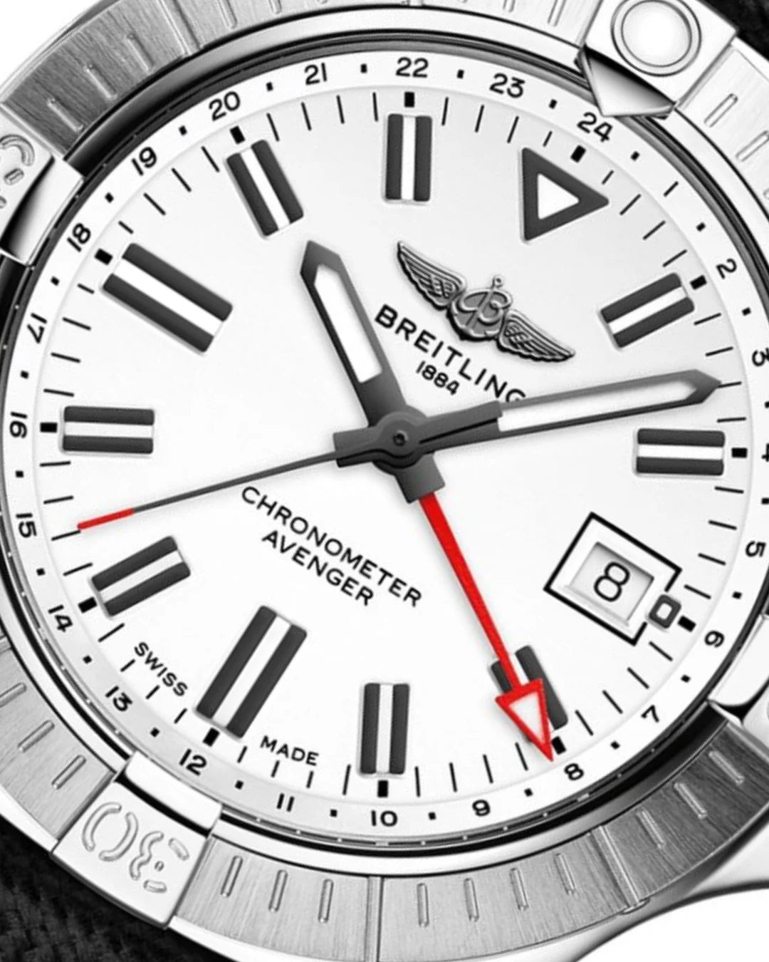 Breitling Avenger Gmt A32397101a1x2 White Watch - Wristwatch