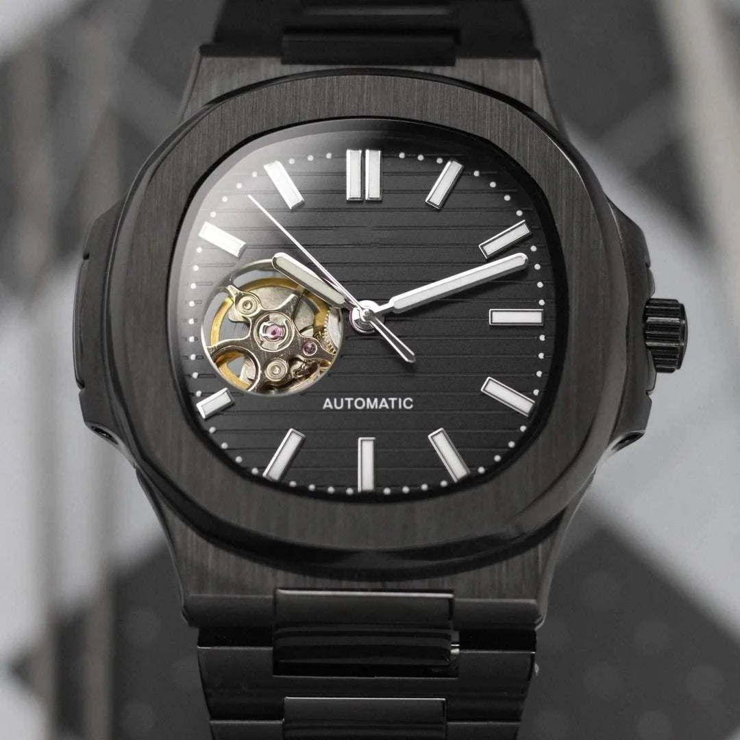 Nautilus Watch Mod Black Open Heart Edition - Wristwatch