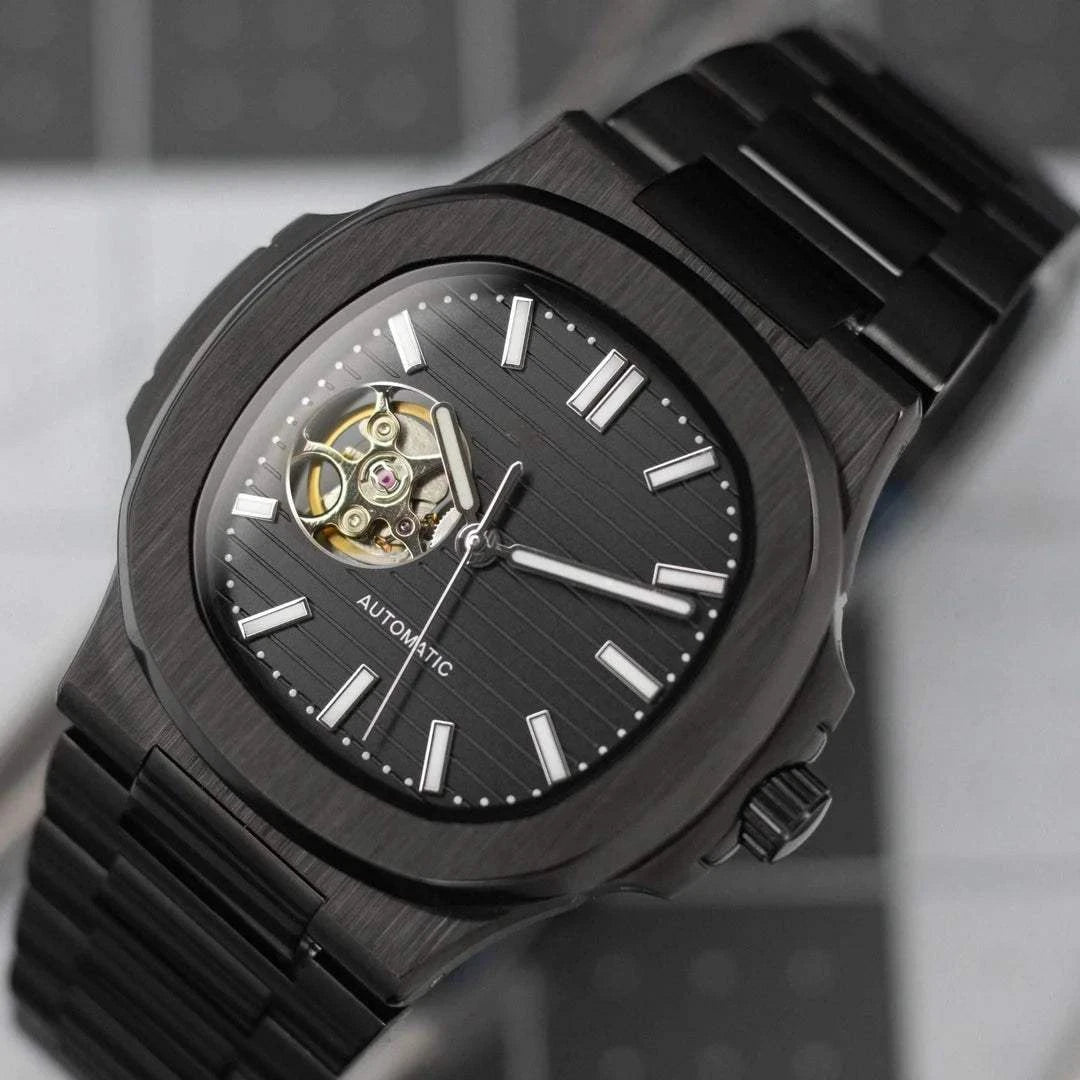 Nautilus Watch Mod Black Open Heart Edition - Wristwatch