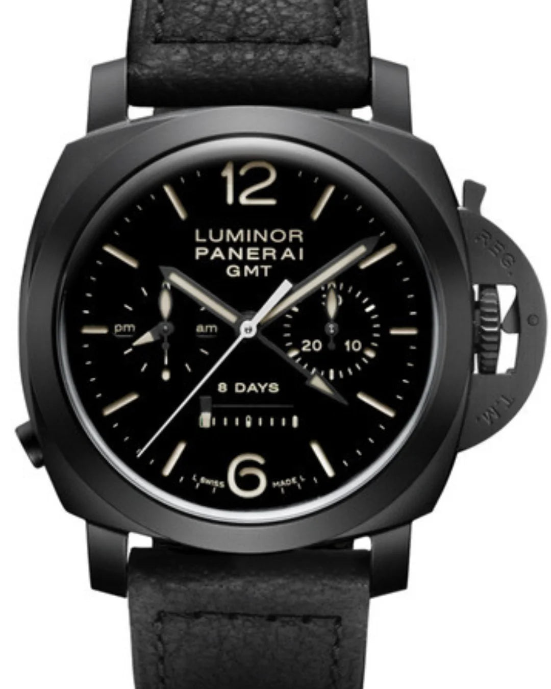 Panerai Luminor Gmt Monopulsante Ceramica Pamo0317 Watch - Wristwatch
