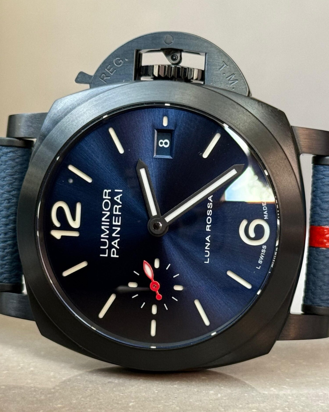 Panerai Luminor 40mm Luna Rossa DLC Super Watch Mod Blue