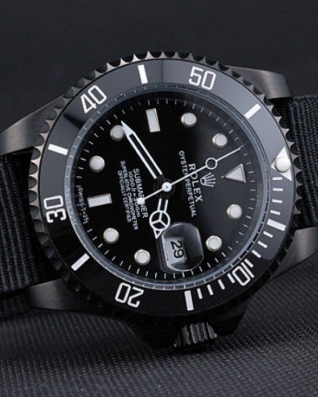 Submariner Watch Mod Black Beauty Crown Edition