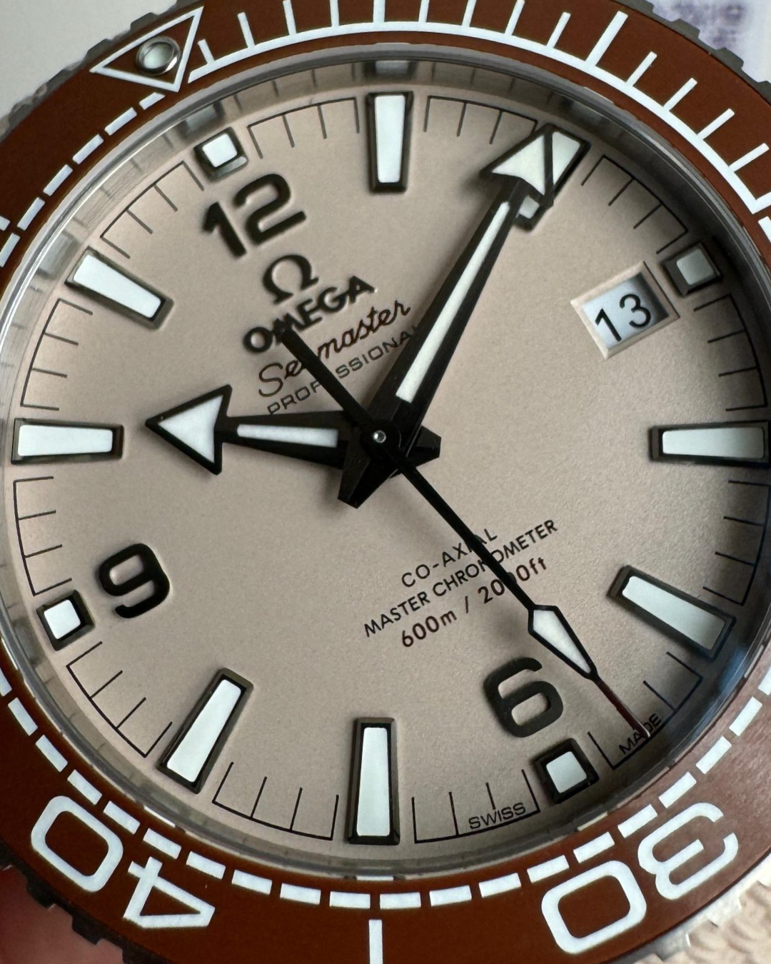 Omega Planet Ocean 600 43.5mm Super Watch Mod Beige A8900