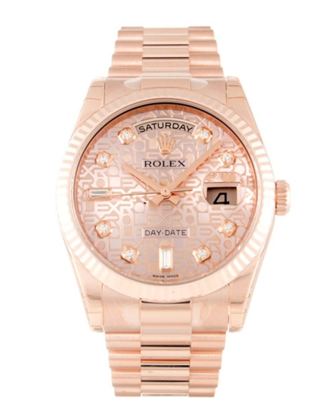 Day Date Watch mod Rose Gold Edition with automatic movement and sapphire crystal glass