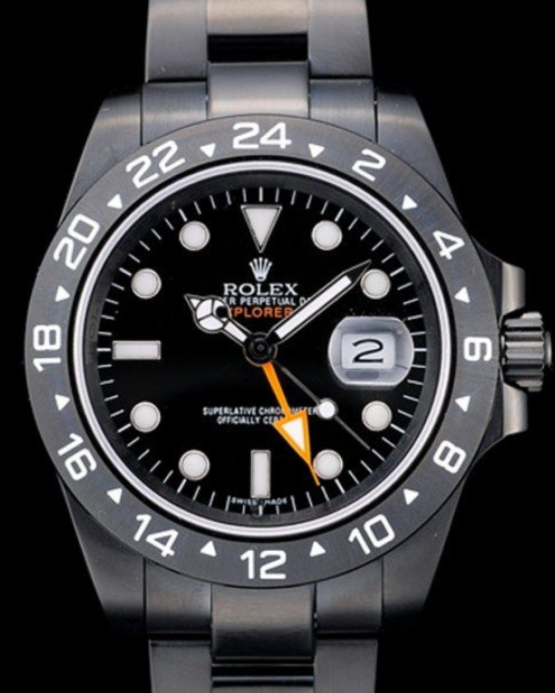 Explorer Watch Mod Black-White Crown Edition Durable Elegant