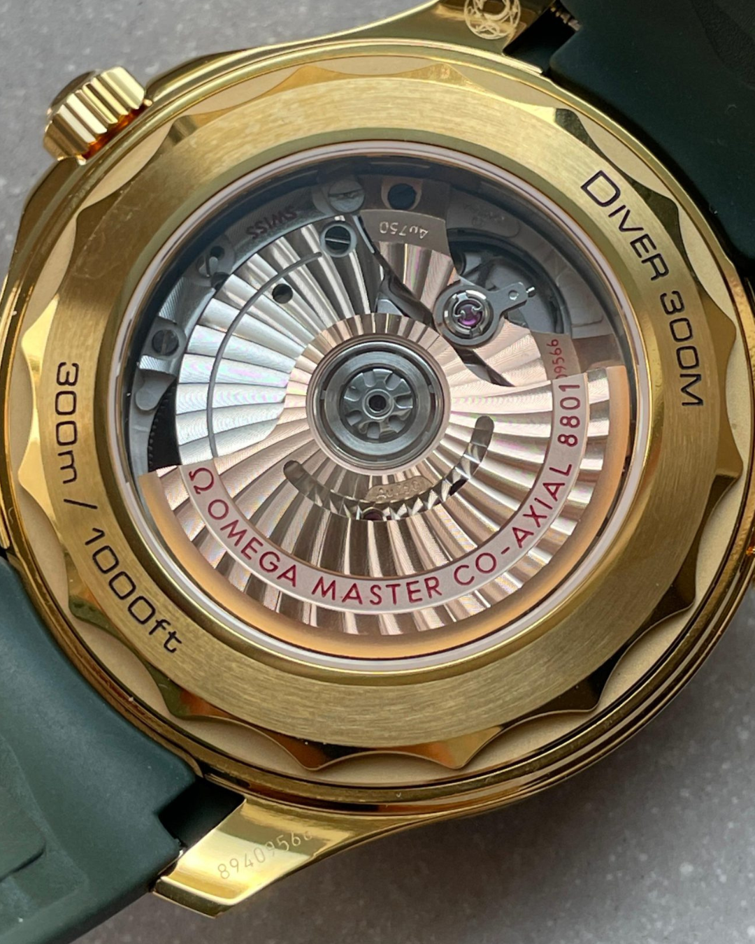 Omega Seamaster Diver 300mm Green Dial Super Watch Mod Gold A8800