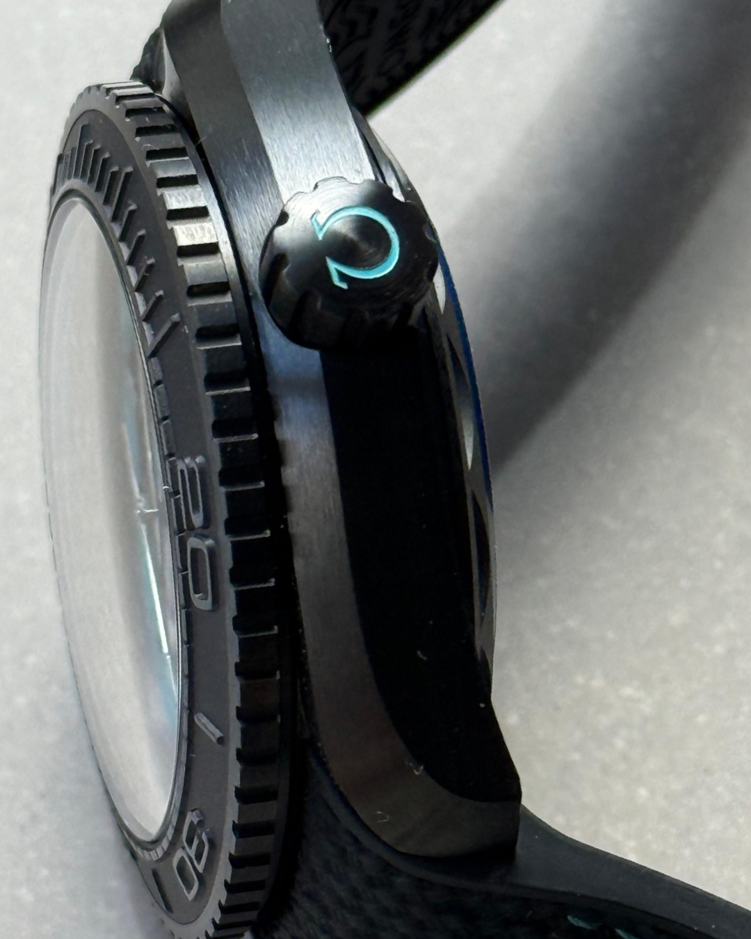 Omega Planet Ocean 45.5mm GMT World Timer Super Watch Mod Blue