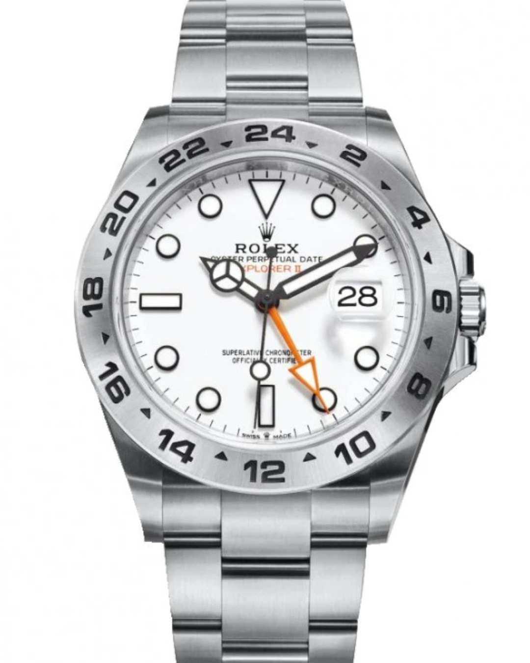 Rolex Explorer SuperClone White watch with 40mm stainless steel case and white dial