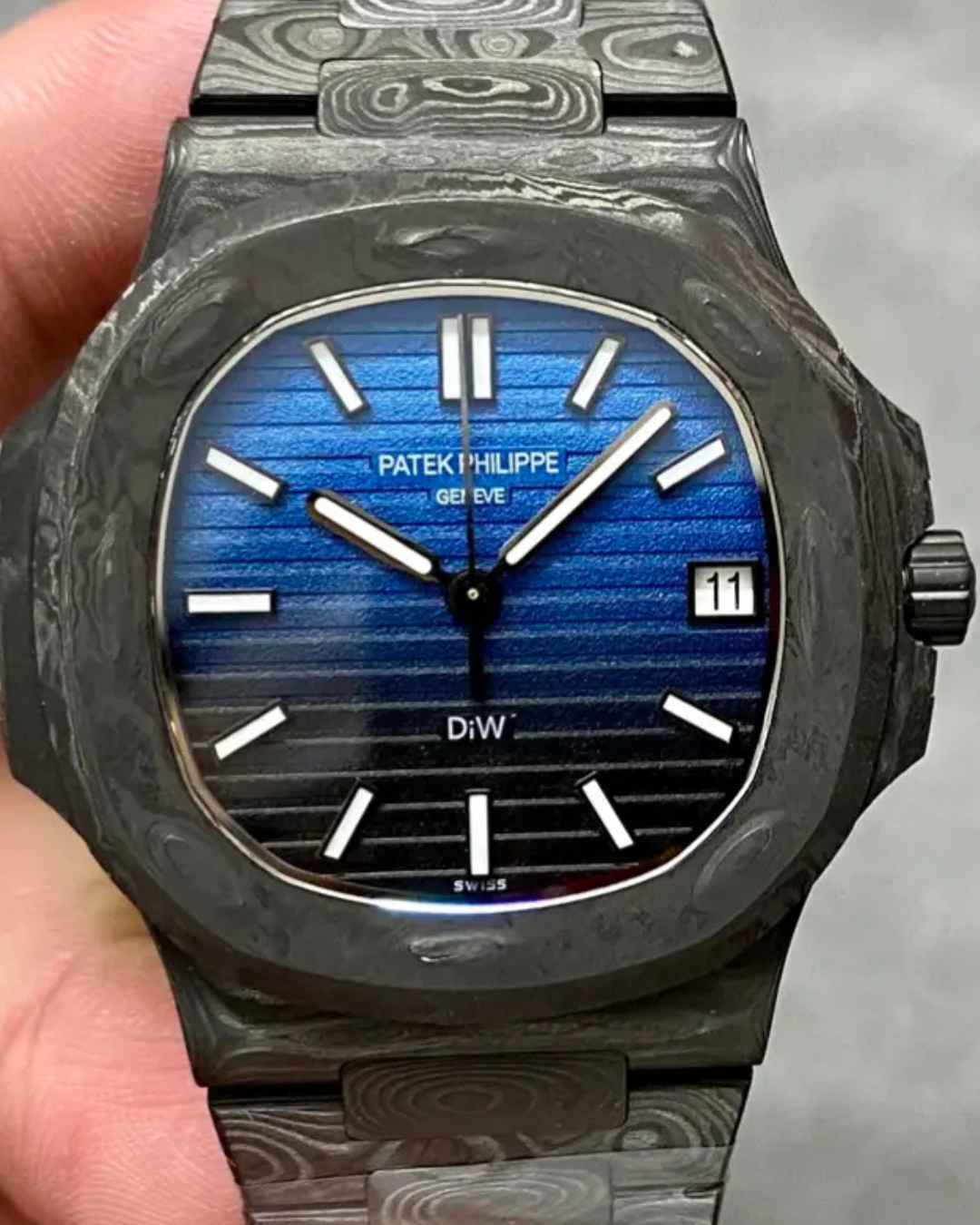 DIW Nautilus SC Black Carbon 5711 Blue Limited Edition Watch