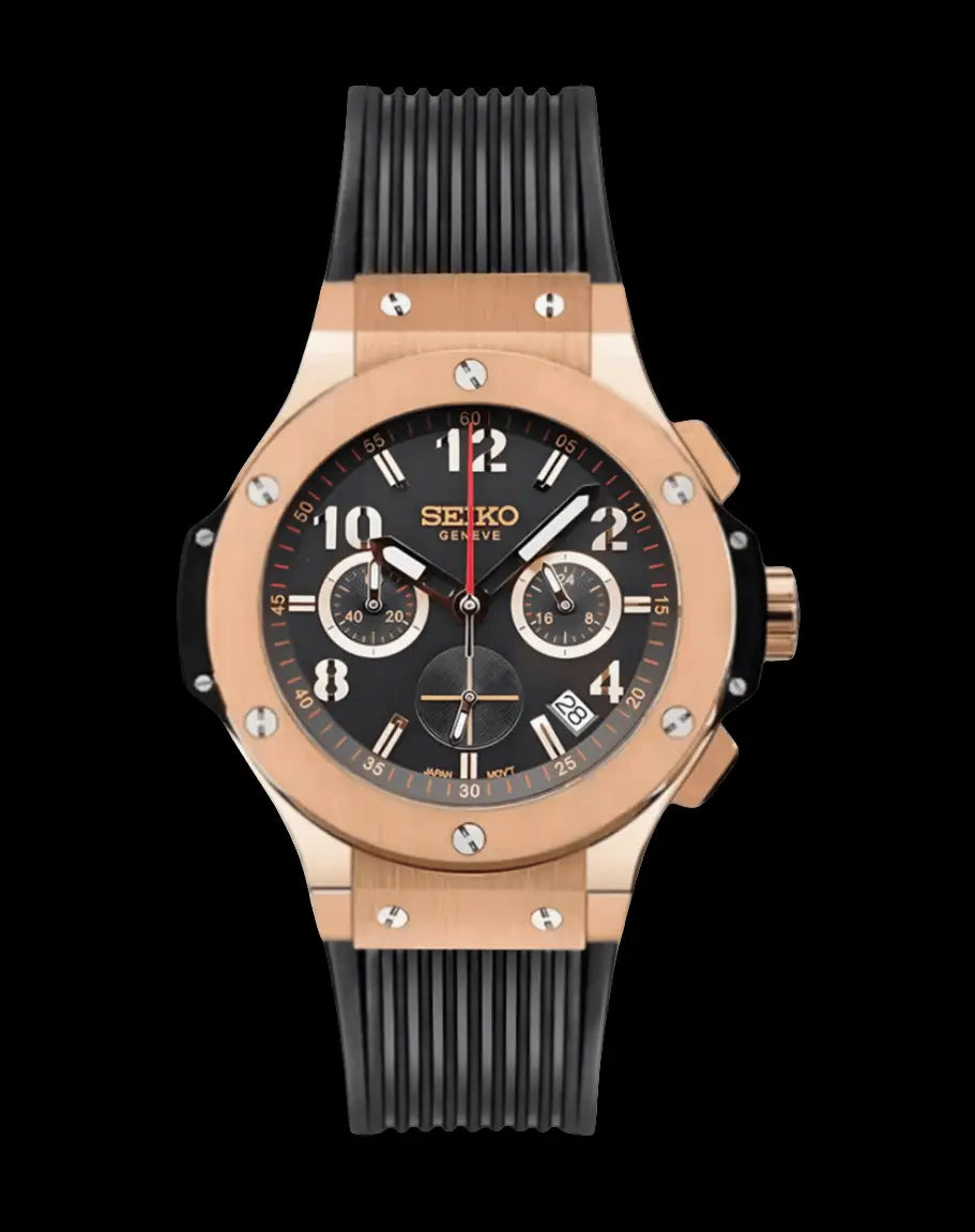 SEIKO MOD BIG BANG ROSE GOLD WATCH - Wristwatch