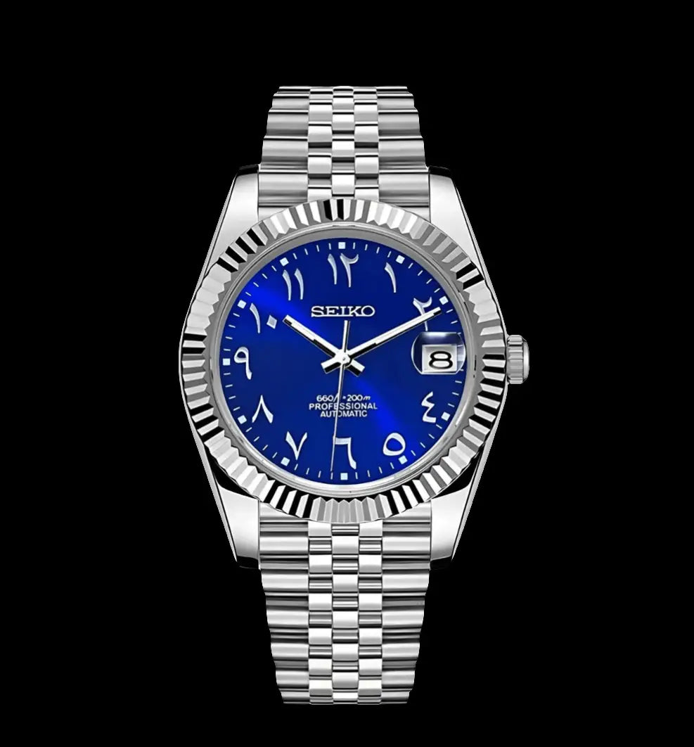 SEIKO MOD LADIES DATEJUST SAPPHIRE BLUE ARABIC WATCH - Wristwatch