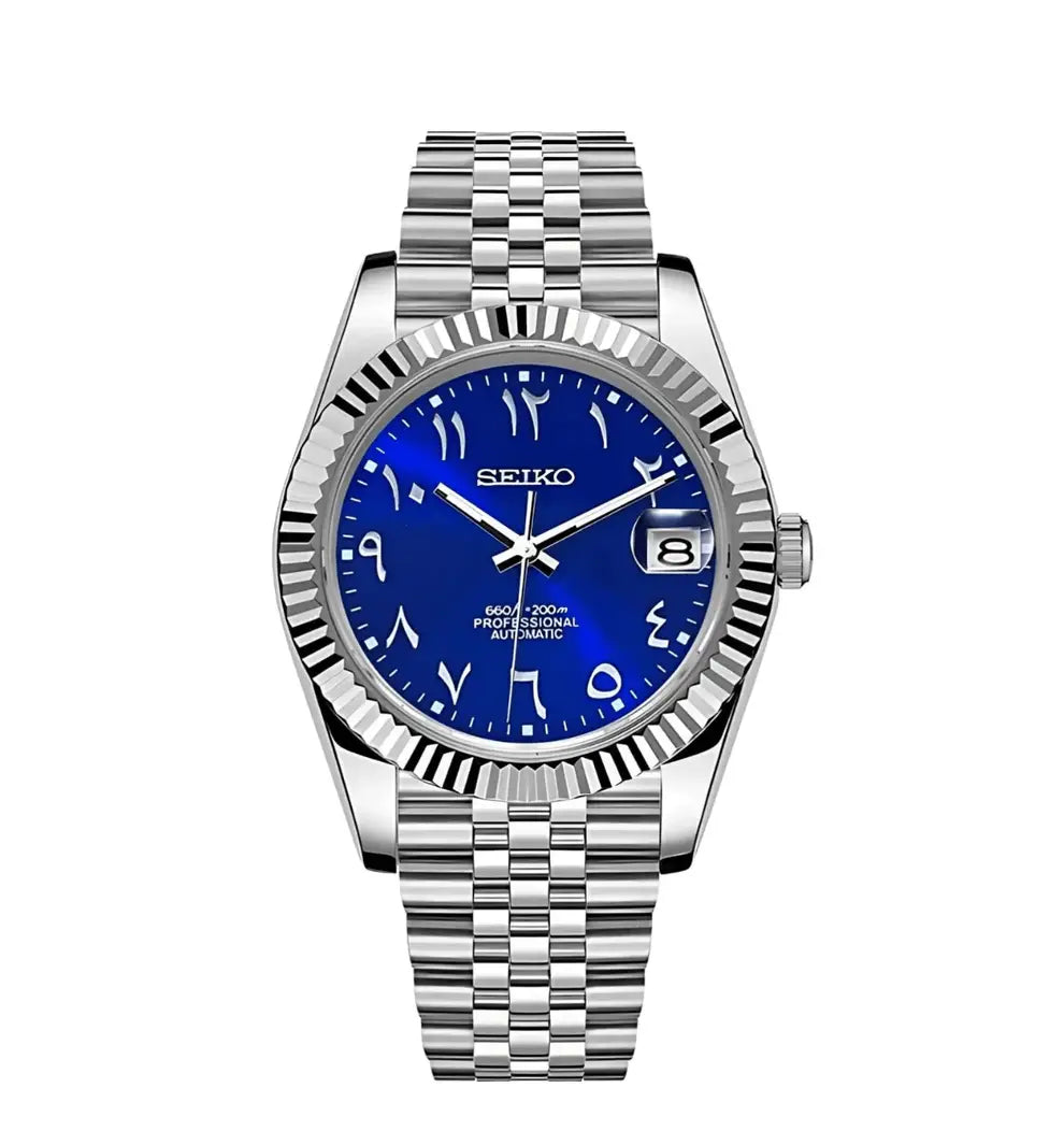 SEIKO MOD LADIES DATEJUST SAPPHIRE BLUE ARABIC WATCH - Wristwatch