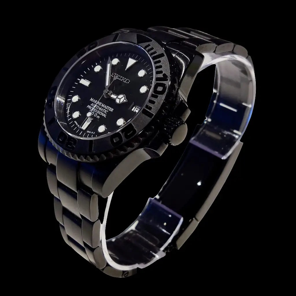 SEIKO MOD CUSTOM YACHT MASTER PVD BLACK WATCH - Wristwatch