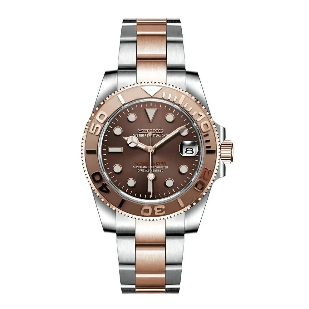 Seiko Mod Custom Yacht Master Rose Watch - Wristwatch