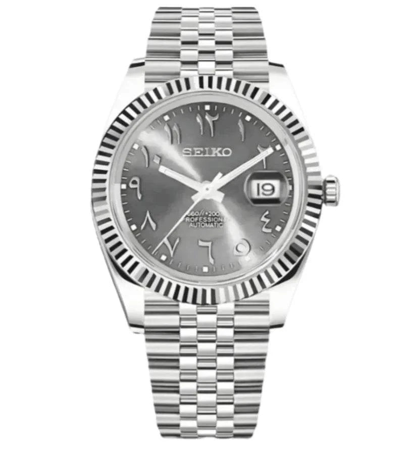 Datejust Watch Mod Ladies Arabic Grey Edition - Wristwatch