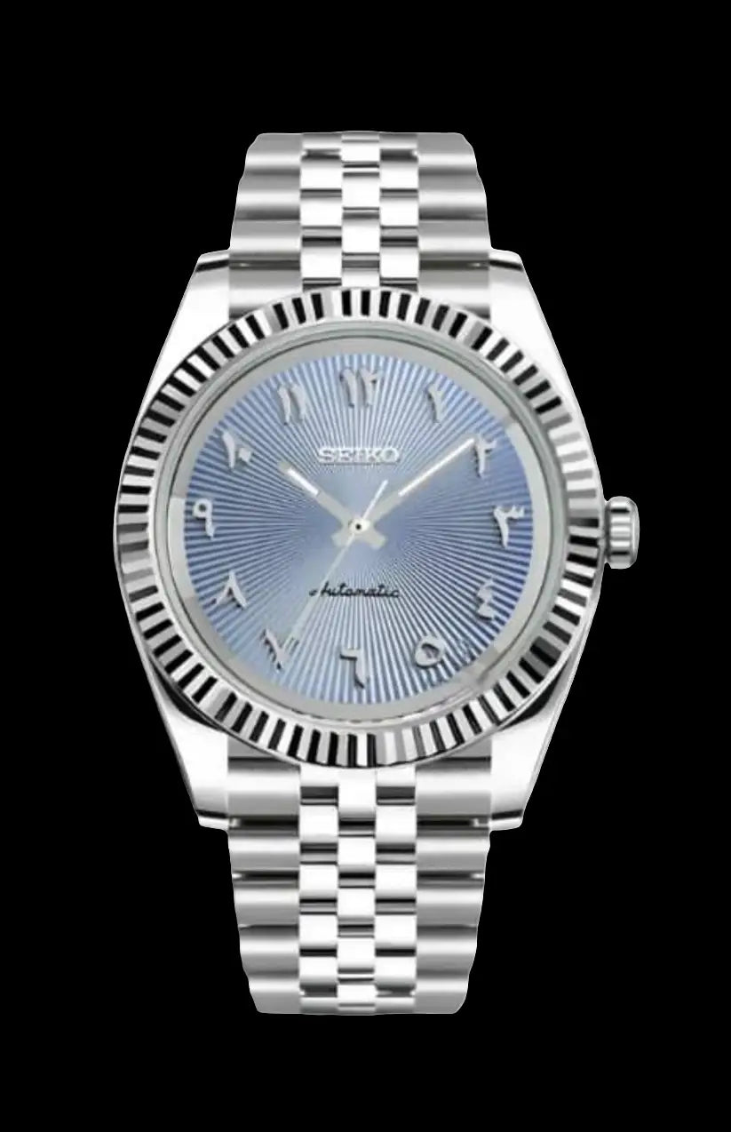 SEIKO MOD LADIES DATEJUST LIGHT BLUE ARABIC WATCH - Wristwatch
