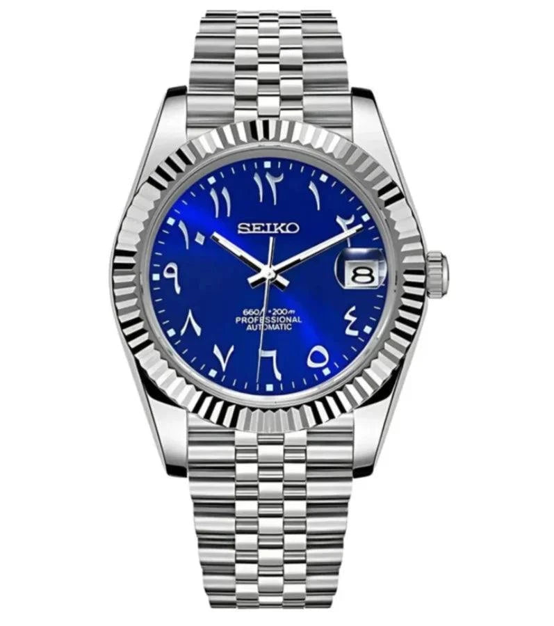 Datejust Watch Mod Sapphire Blue Arabic Ladies Edition - Wristwatch