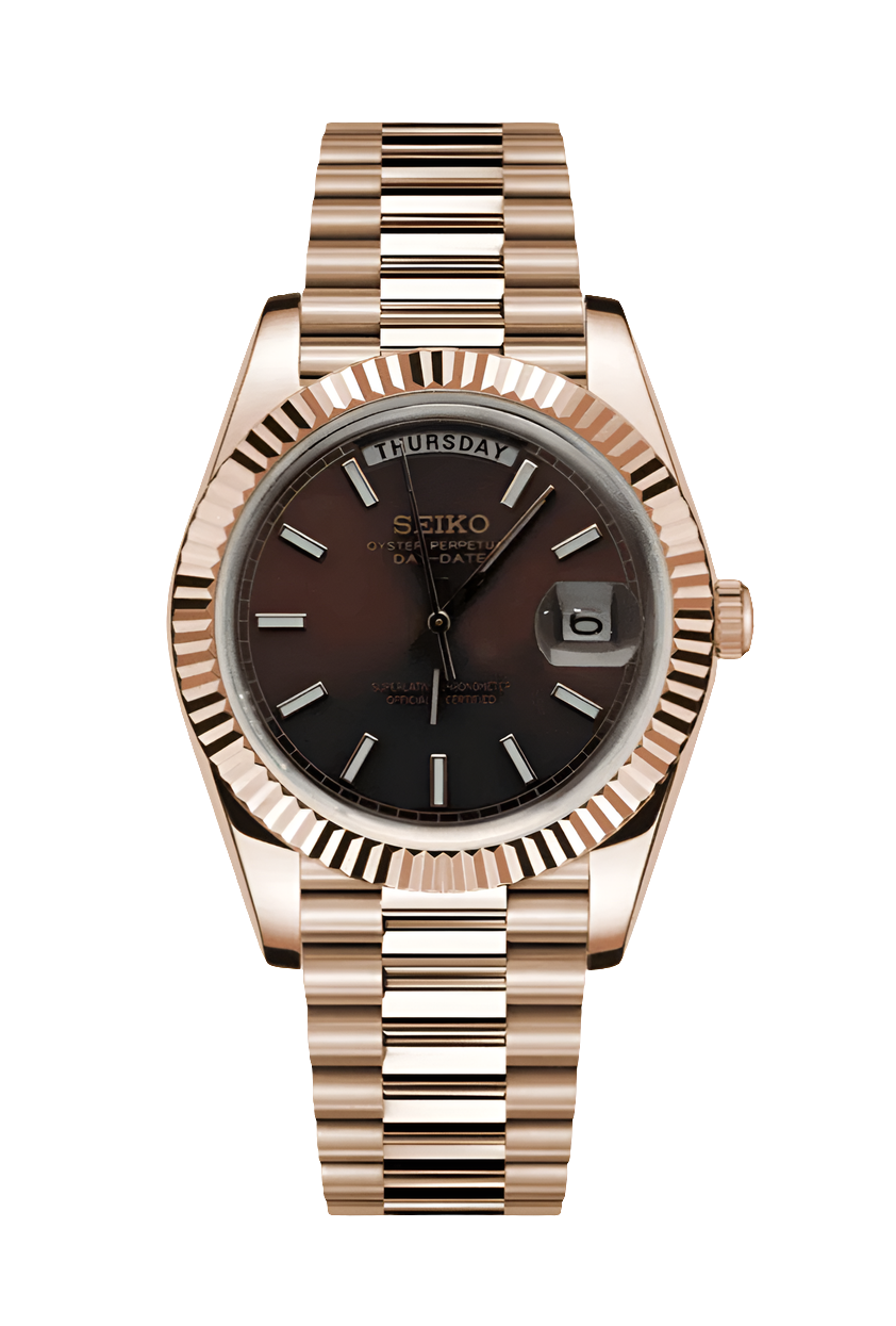 Day Date Watch Mod Chocolate Rose Edition