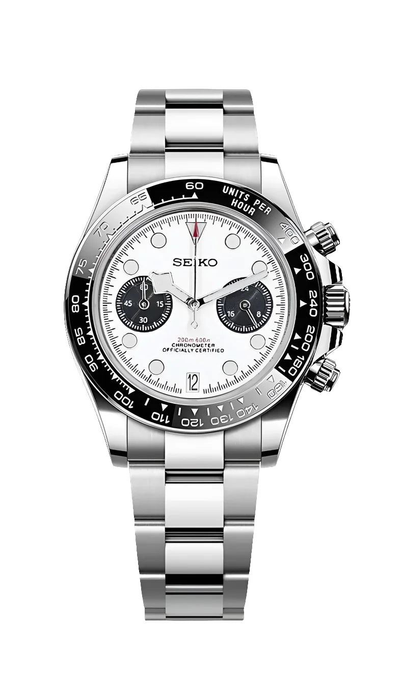 Black Bay Chrono Watch Mod Panda Edition Wristwatch