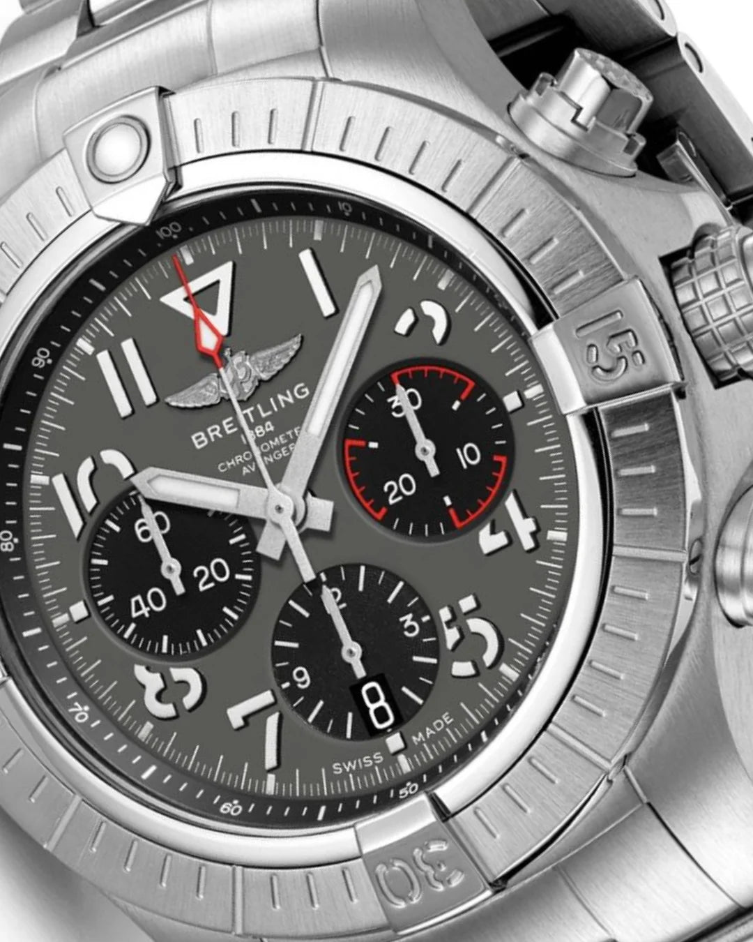 Breitling Avenger Chronograph Ab01821a1b1a1 Grey Watch - Wristwatch