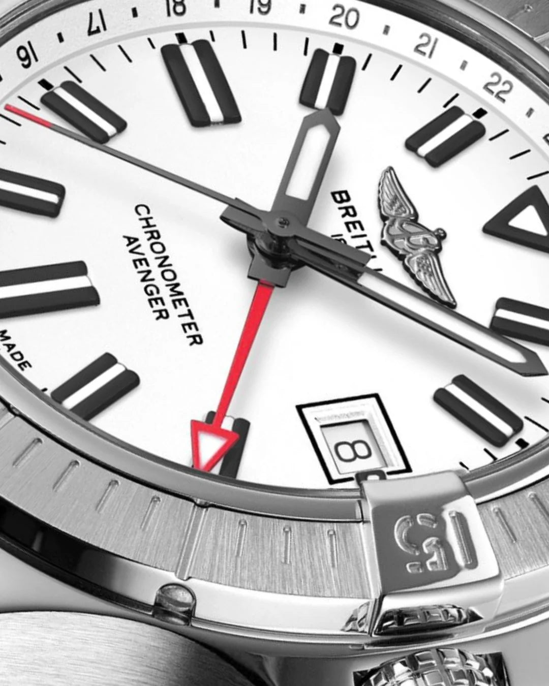 Breitling Avenger Gmt A32397101a1a1 White Watch - Wristwatch