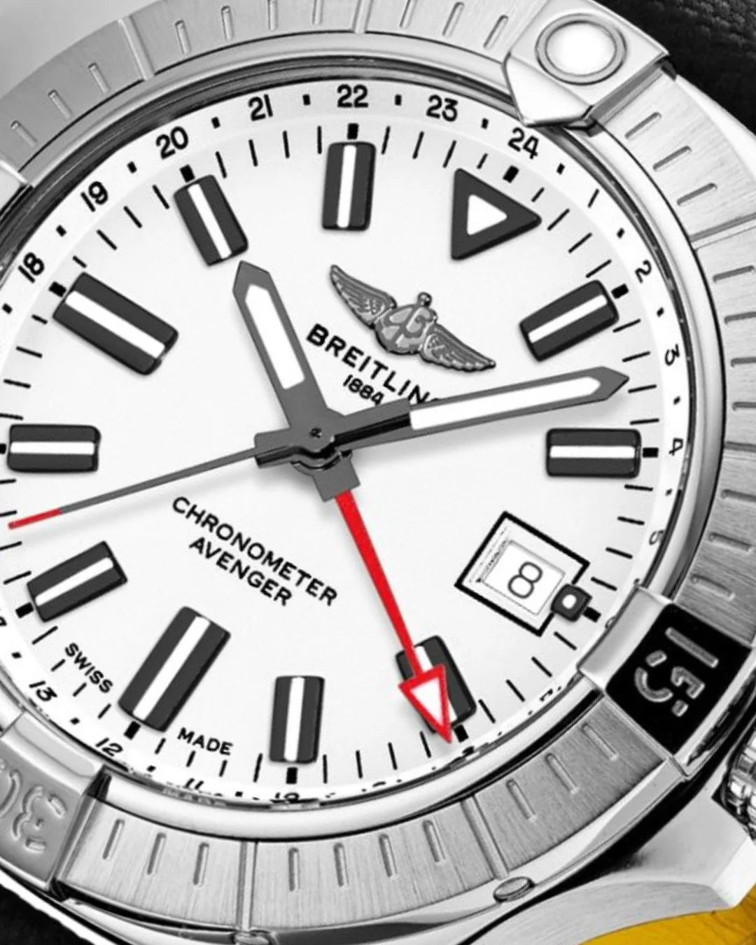 Breitling Avenger Gmt A32397101a1x2 White Watch - Wristwatch