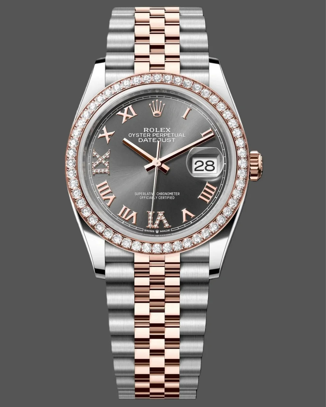 Datejust 36 Sc 126281rbr-0011 - Everose Rolesor Diamond Dial - Wristwatch