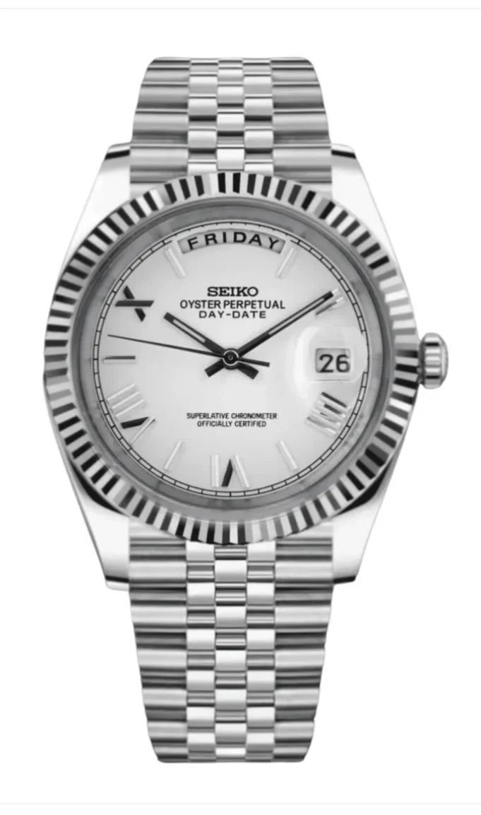 Day Date Watch Mod White Ghost Edition - Wristwatch
