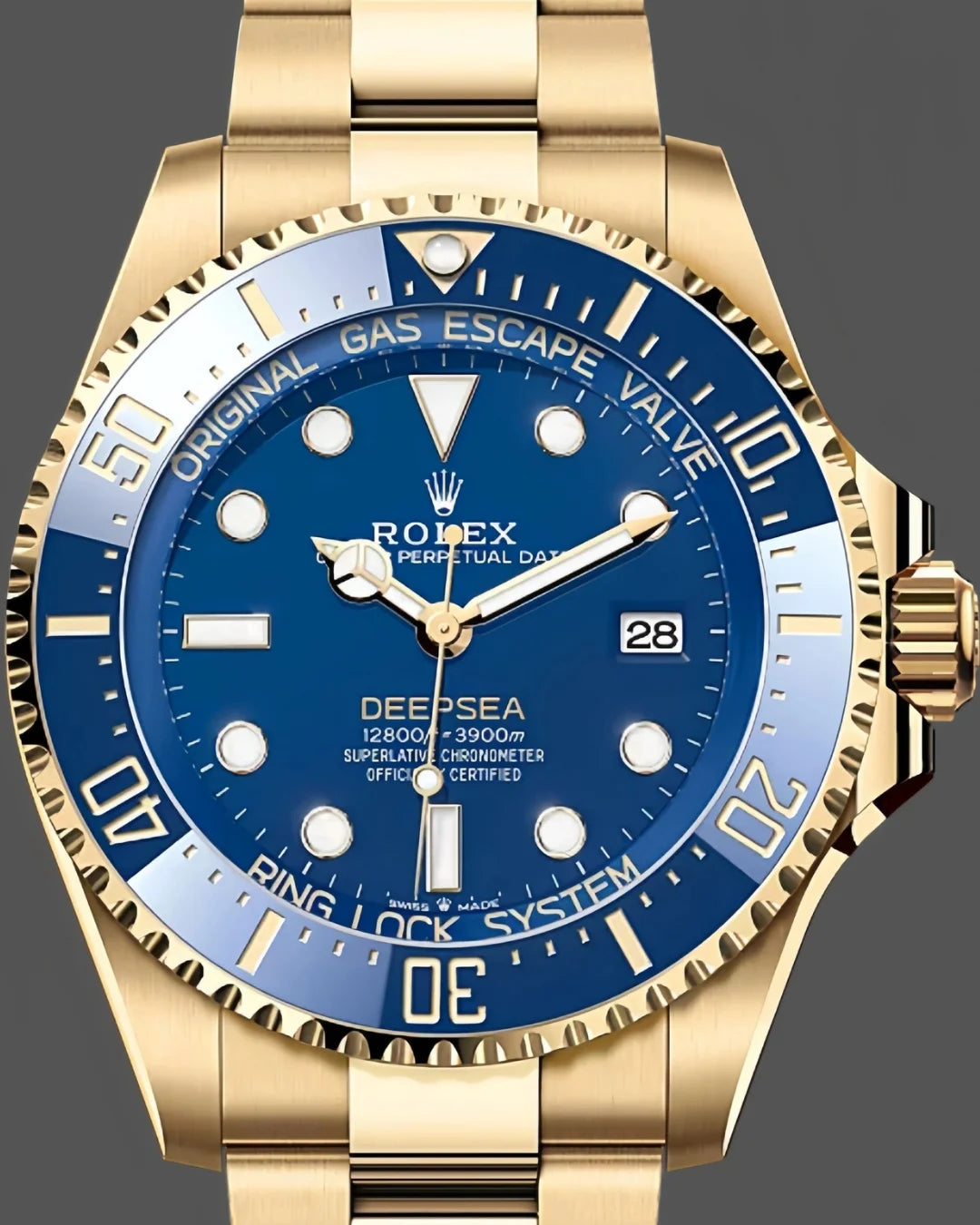 Deepsea Sc Gold Blue 136668lb Watch - Wristwatch