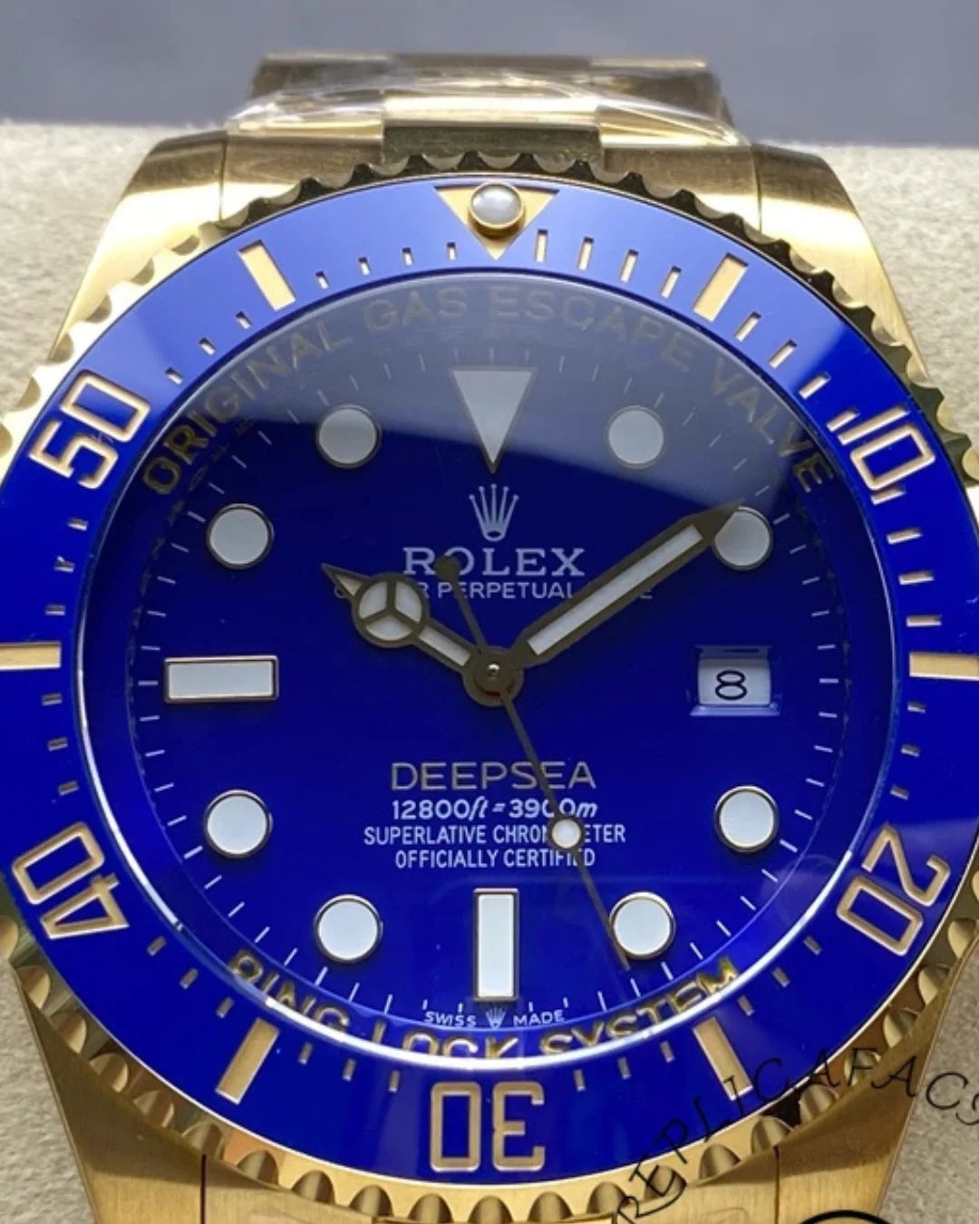 Deepsea Sc Gold Blue 136668lb Watch - Wristwatch