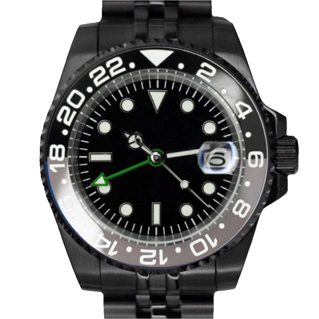 Gmt Watch Mod Black Bruce Wayne Edition - Wristwatch