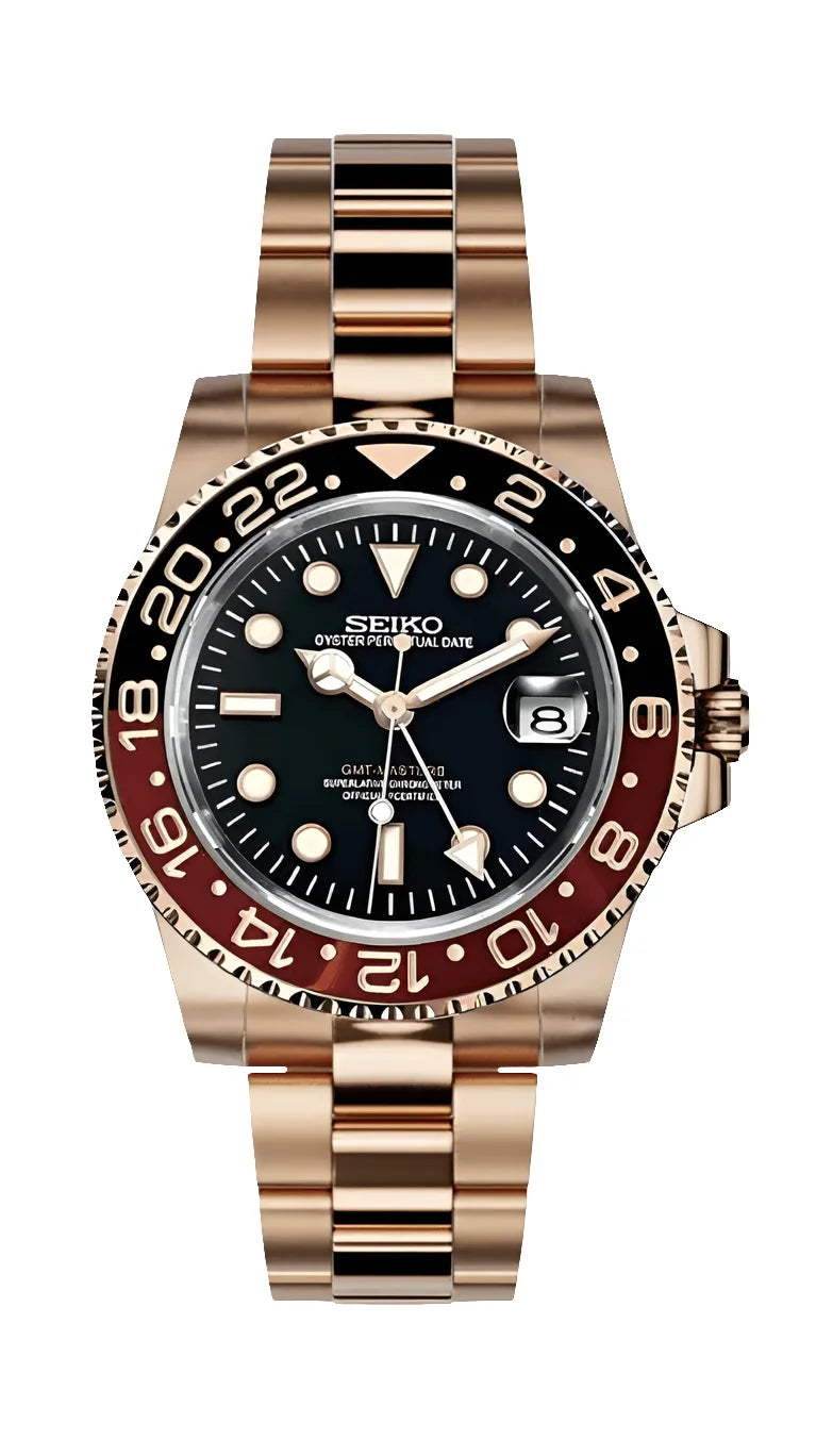 Gmt Watch Mod Rose Root Beer Edition - Wristwatch