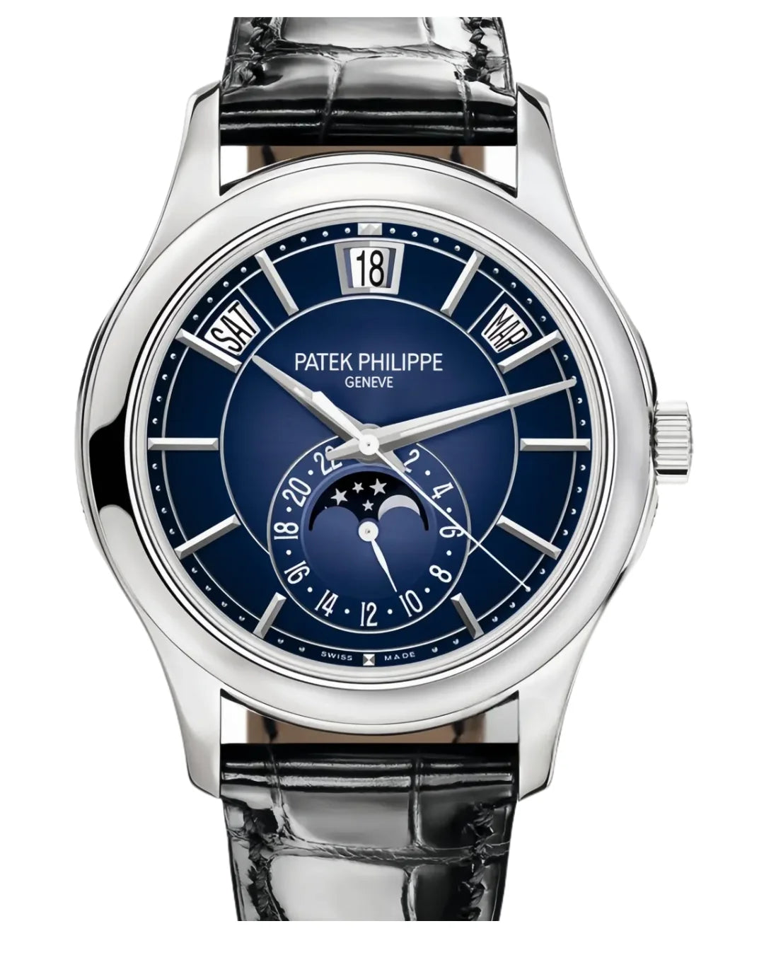 Patek Philippe Moonphase White Gold 5205g-013 Watch - Wristwatch