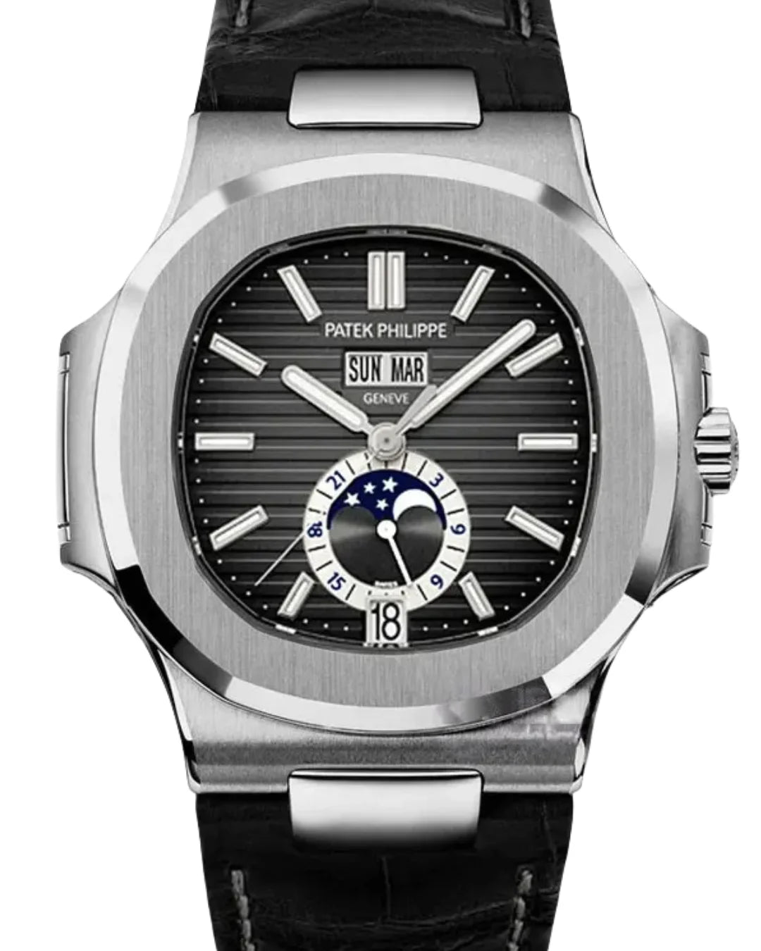 Patek Philippe Nautilus Moonphase Black 5726a-001 Watch - Wristwatch