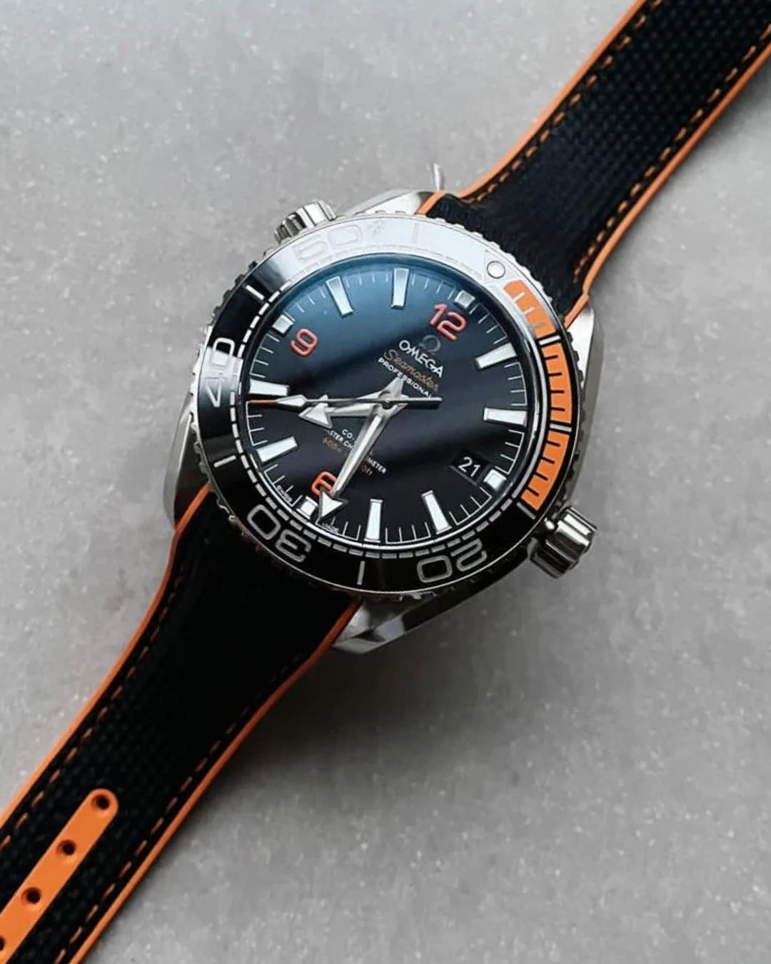 Omega Planet Ocean Gmt Black-orange Watch - Wristwatch