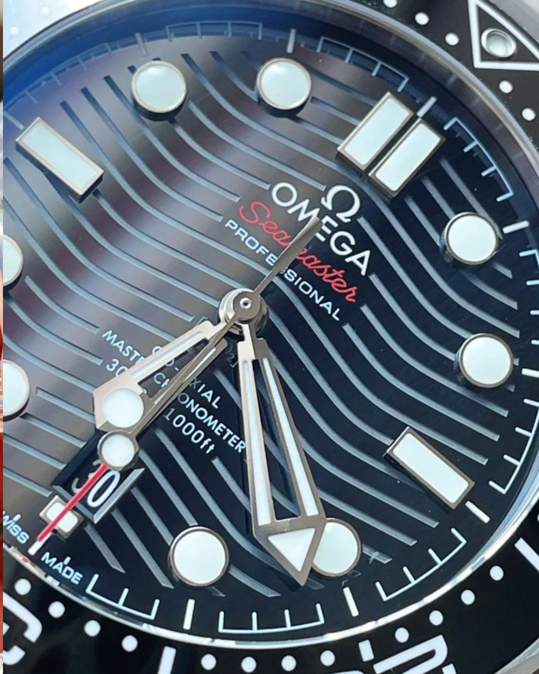 Omega Seamaster 300m Diver Black Wave 8800 Watch - Wristwatch