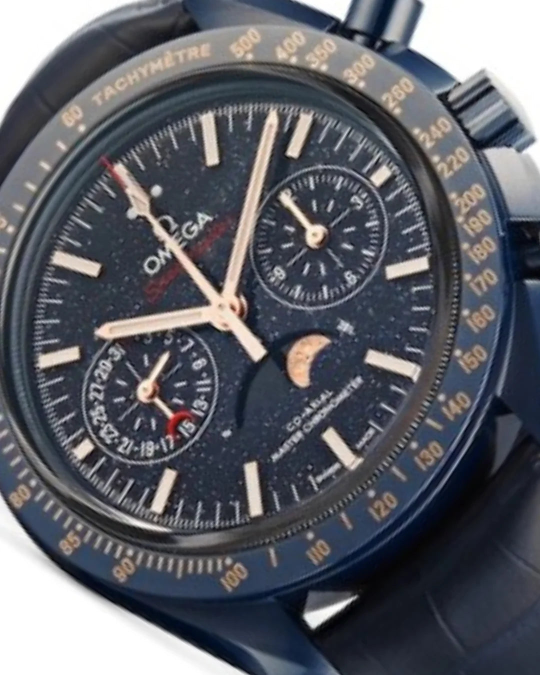 Omega Speedmaster Moonphase Blue O30493445203002 Watch - Wristwatch