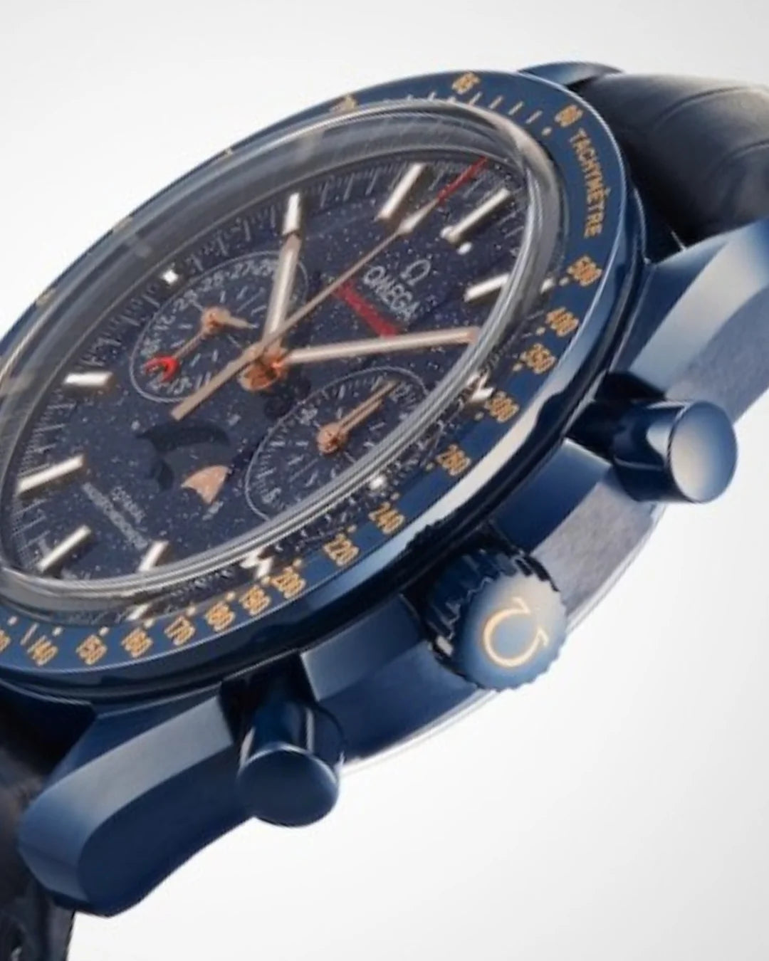 Omega Speedmaster Moonphase Blue O30493445203002 Watch - Wristwatch