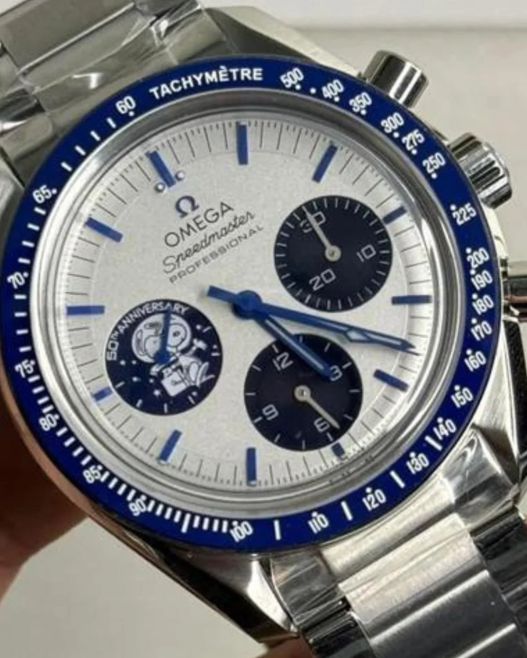 Omega Speedmaster Professional Silver Snoopy Award 50th Anniversary Watch - Wristwatch