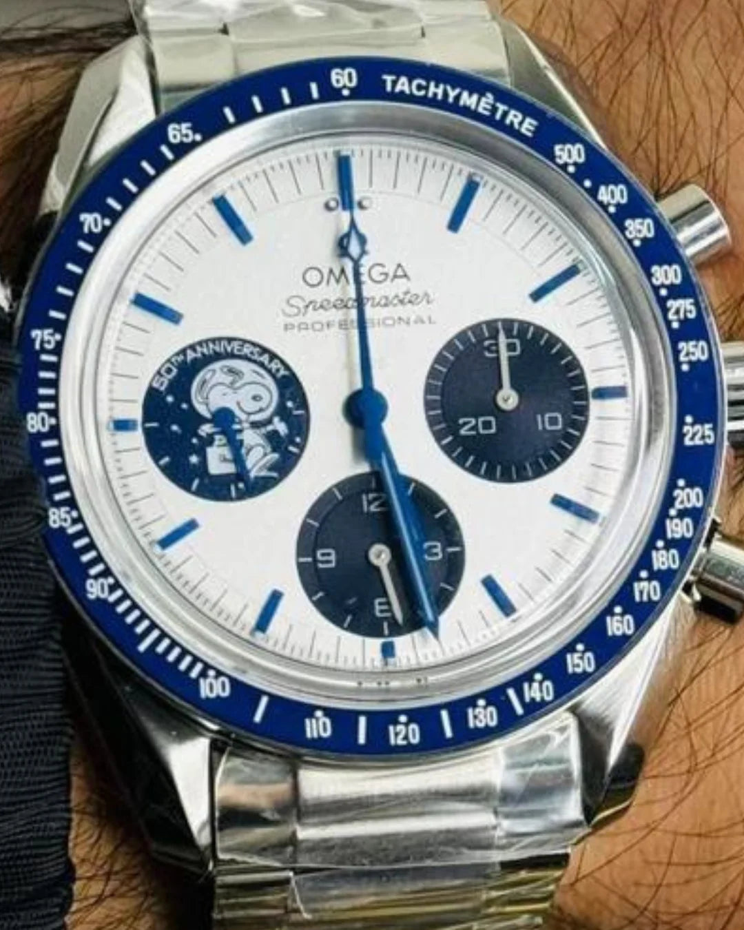 Omega Speedmaster Professional Silver Snoopy Award 50th Anniversary Watch - Wristwatch