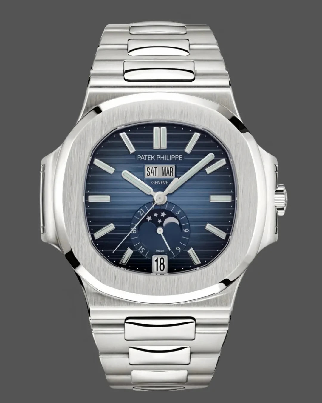 Patek Philippe Nautilus Annual Calendar Blue 57261a001 Watch - Wristwatch