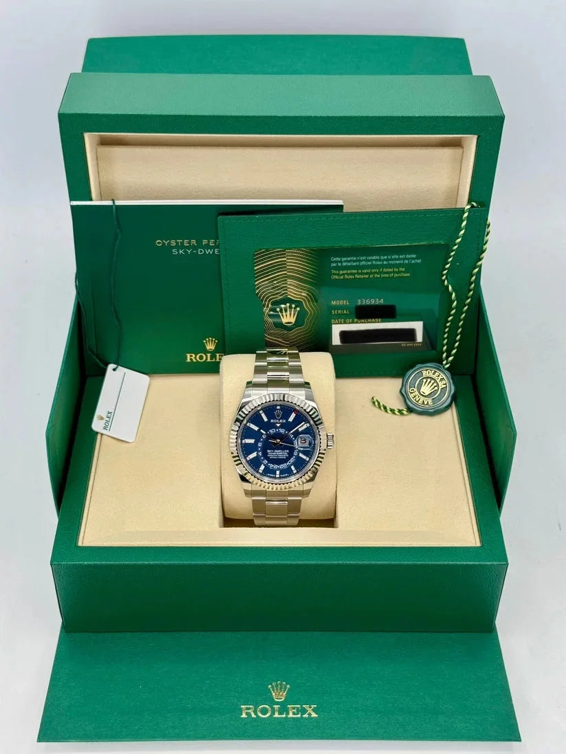 Rlx Super Mod Sky dweller Blue Watch Wristwatch