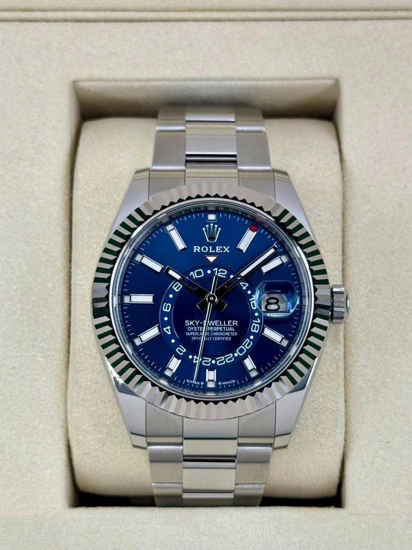Rlx Super Mod Sky dweller Blue Watch Wristwatch