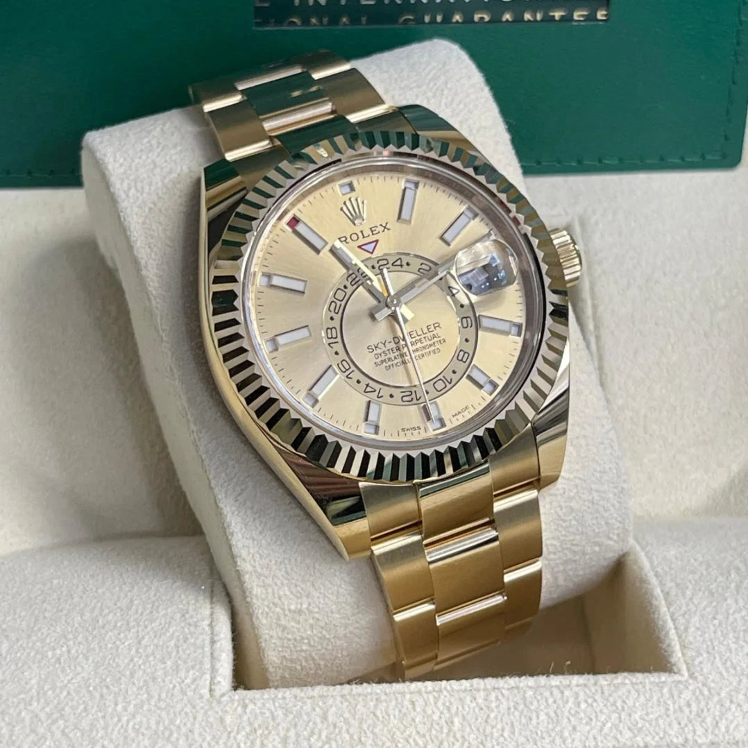 Rlx Super Mod Sky dweller Champagne Gold Watch Wristwatch