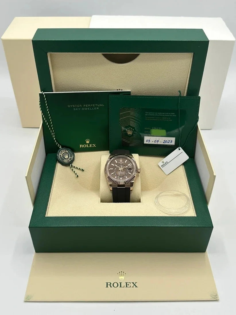 Rlx Super Mod Sky dweller Choclate Rose Watch Wristwatch
