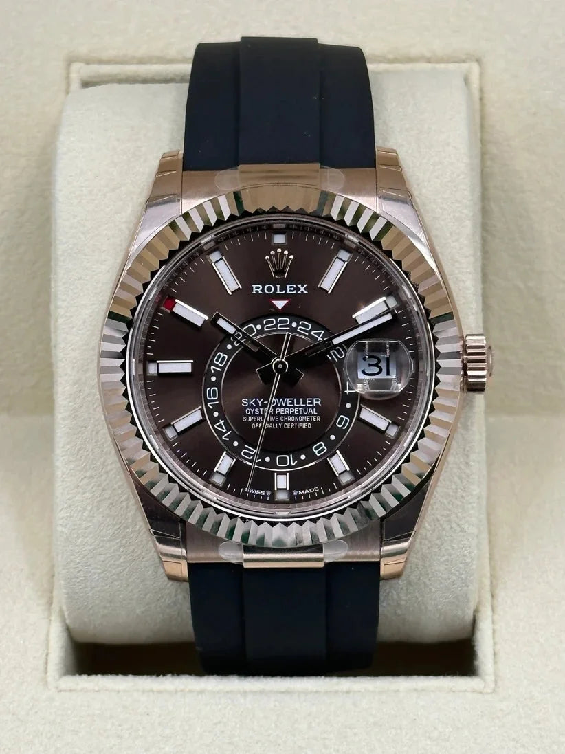 Rlx Super Mod Sky dweller Choclate Rose Watch Wristwatch
