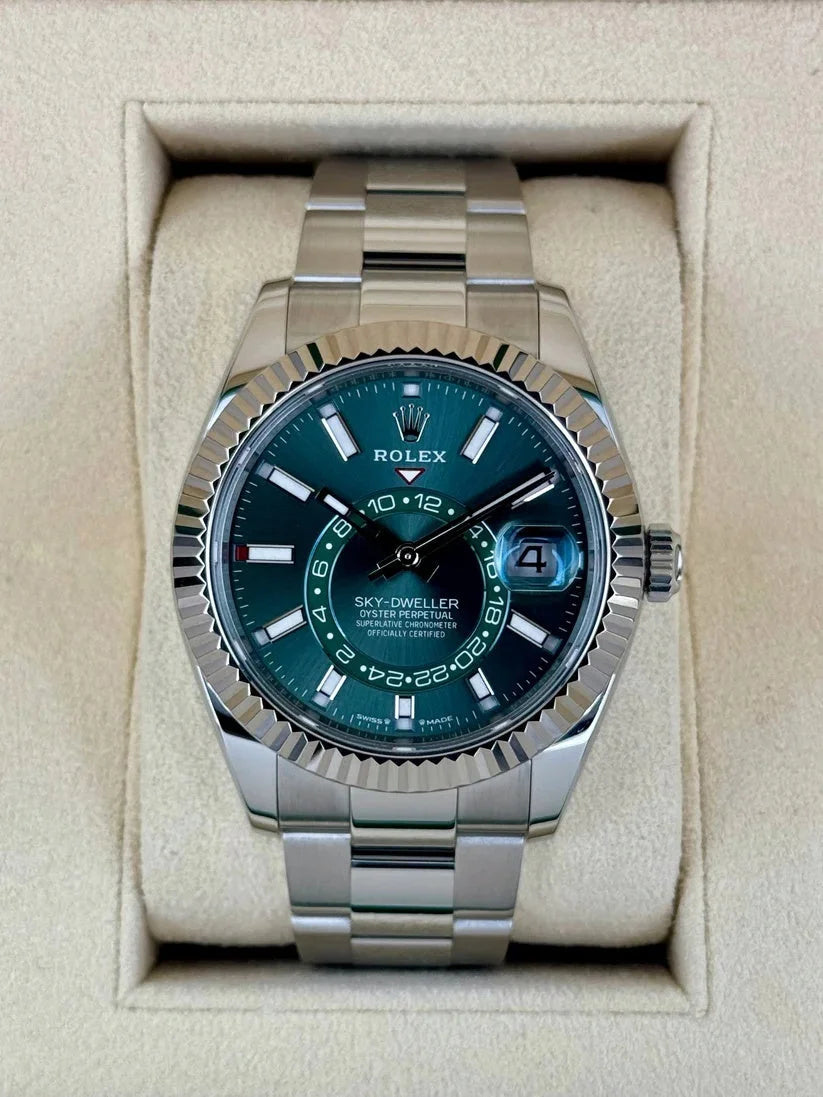Rlx Super Mod Sky dweller Green Watch Wristwatch